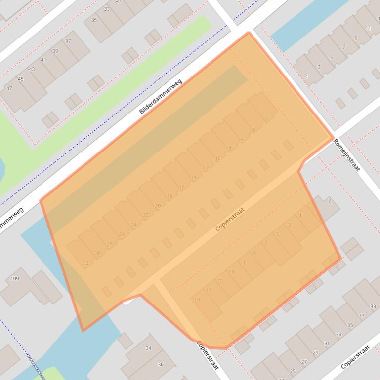 Kaart van postcodegebied 1433NS.