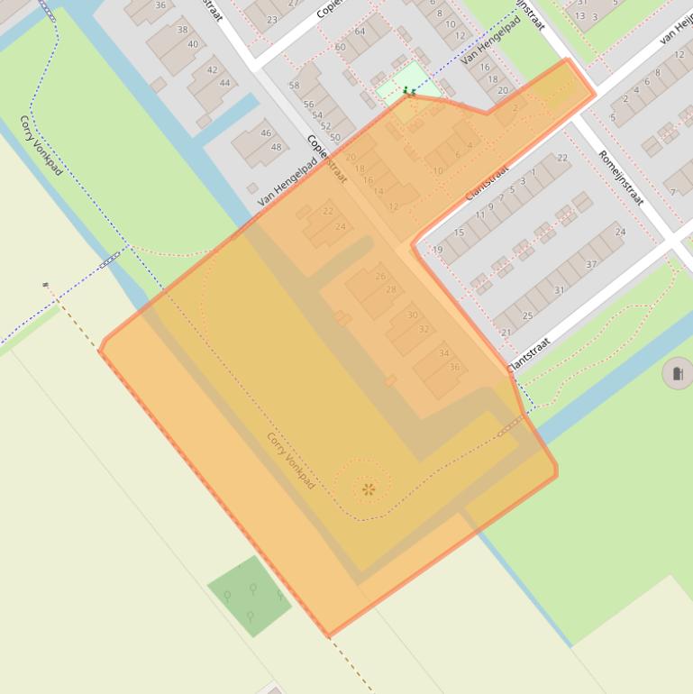 Kaart van postcodegebied 1433NV.