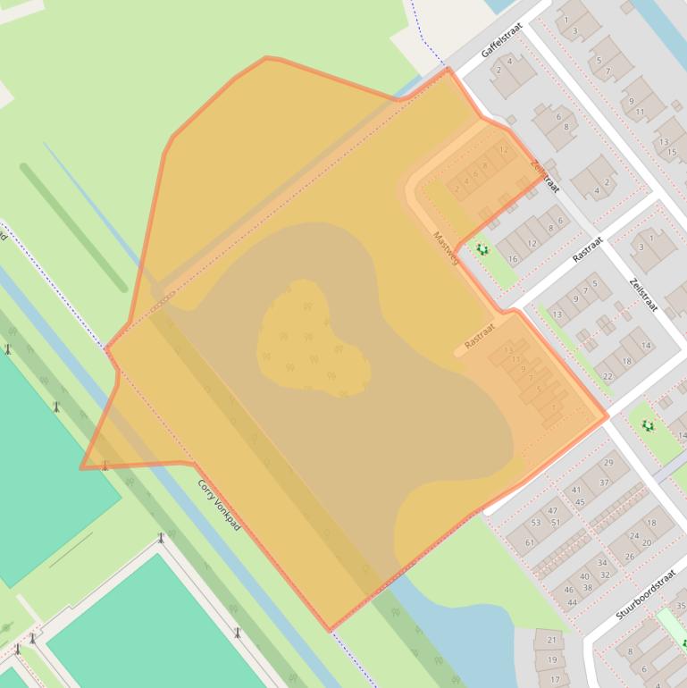 Kaart van postcodegebied 1433SG.