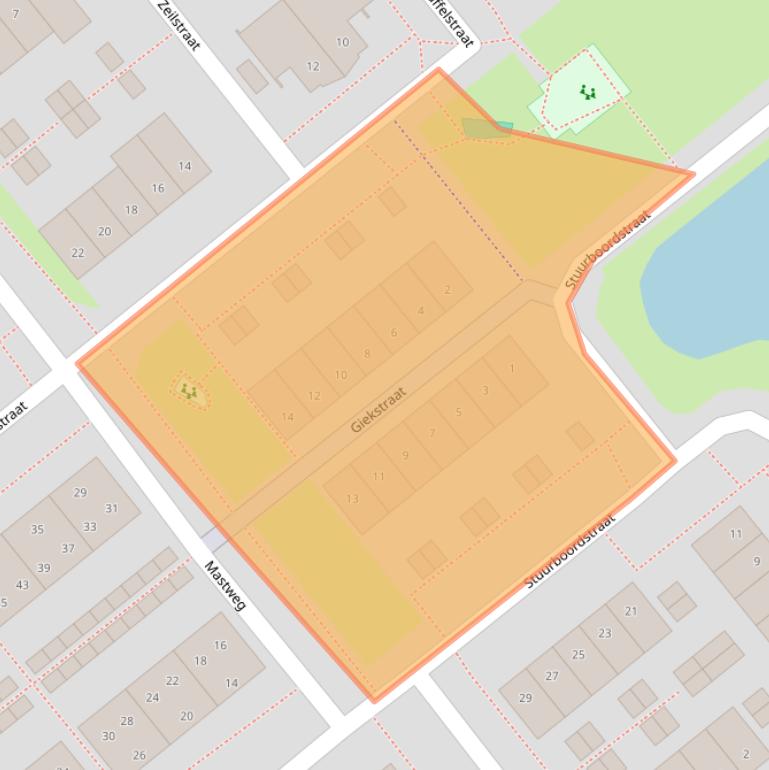 Kaart van postcodegebied 1433SH.