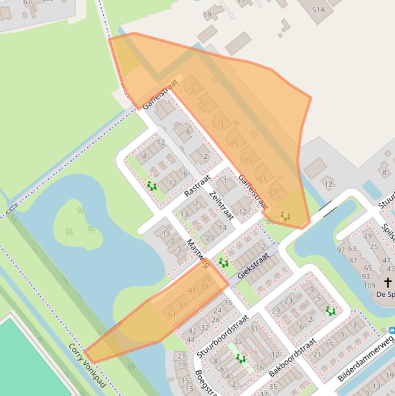 Kaart van postcodegebied 1433SK.