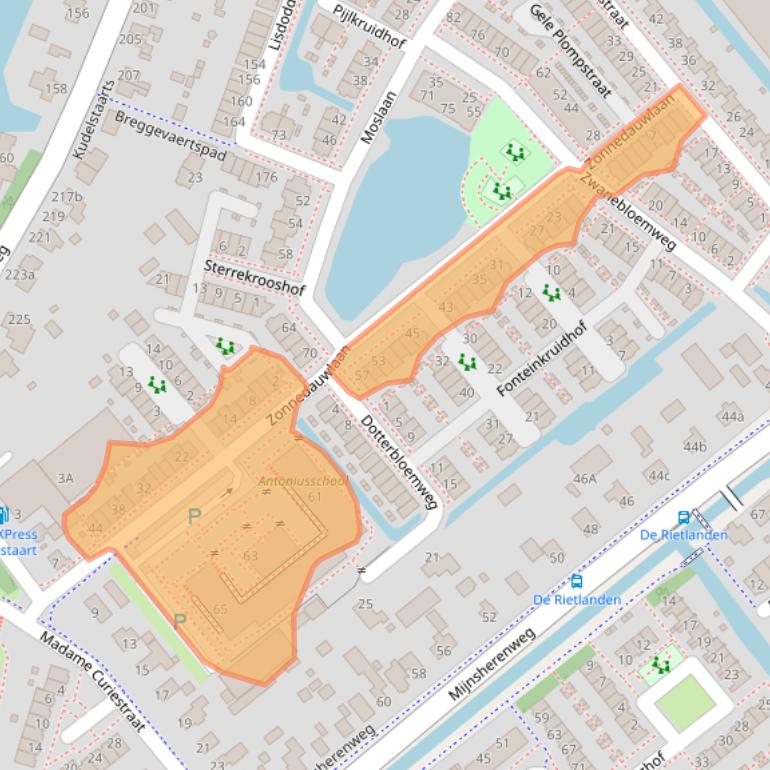 Kaart van postcodegebied 1433WB.