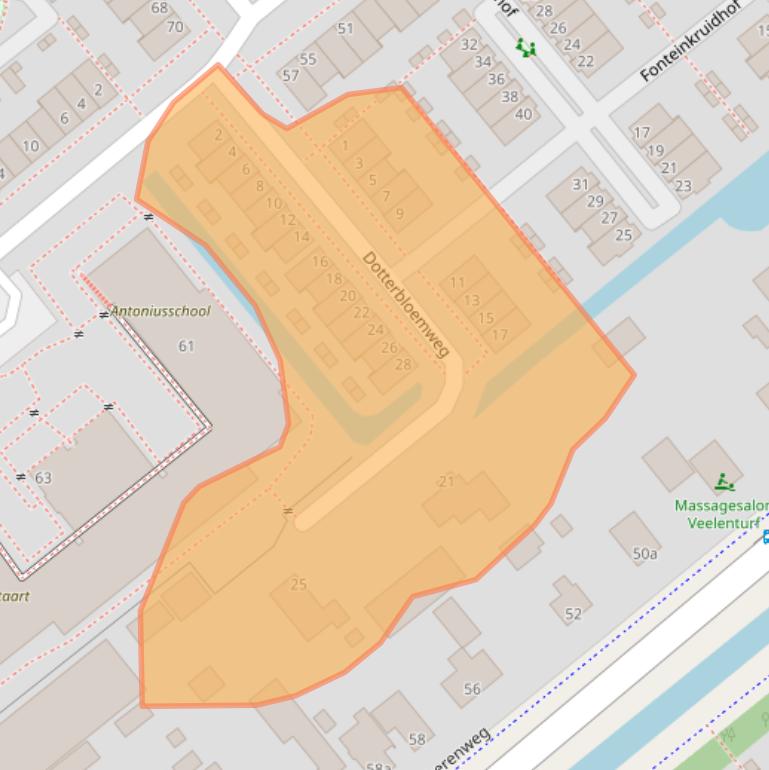 Kaart van postcodegebied 1433WC.
