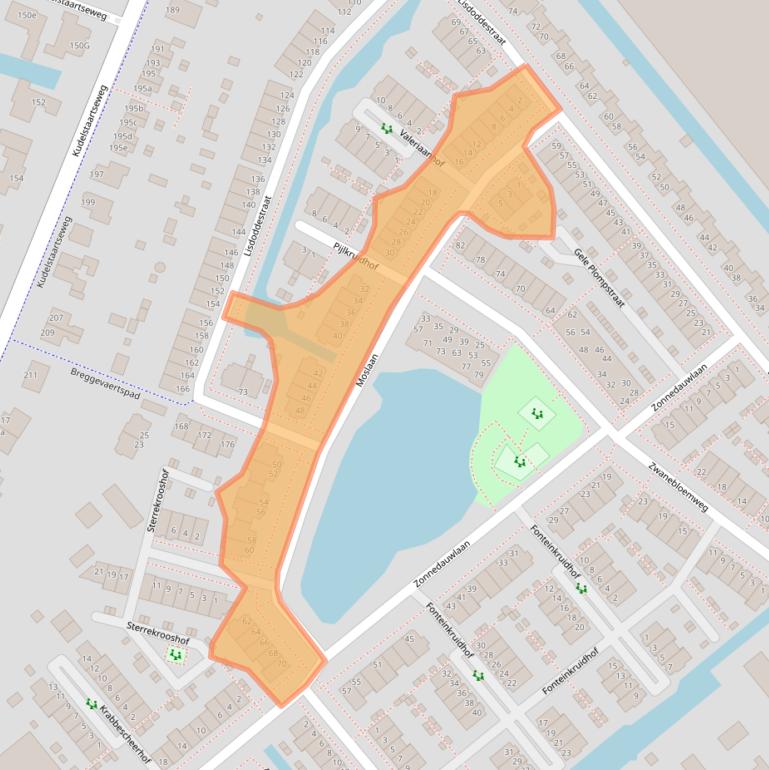 Kaart van postcodegebied 1433WJ.