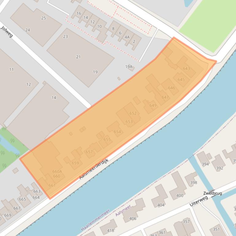 Kaart van postcodegebied 1435BX.