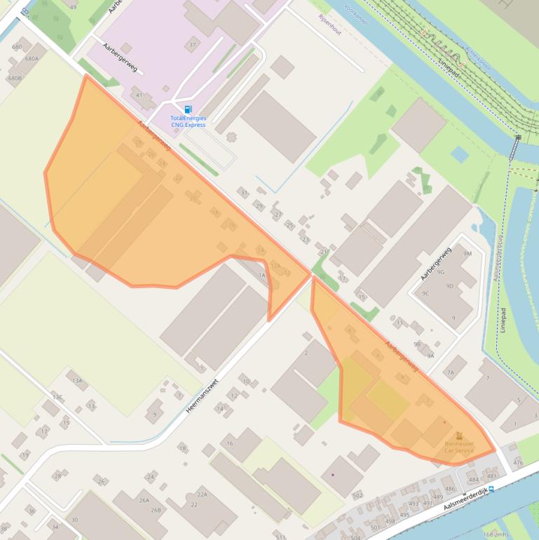 Kaart van postcodegebied 1435CB.