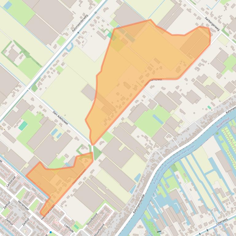 Kaart van postcodegebied 1435CC.