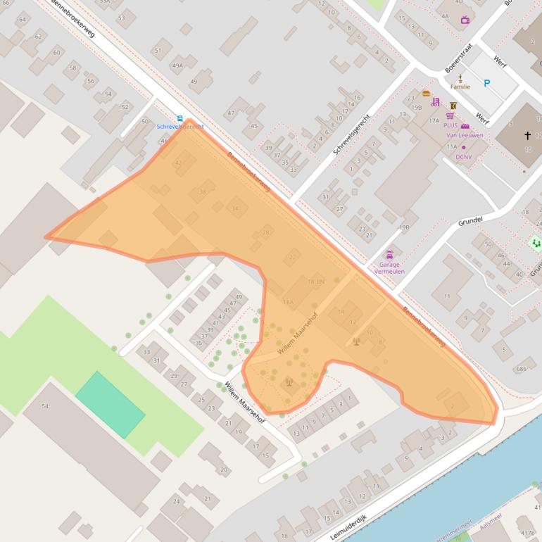 Kaart van postcodegebied 1435CK.