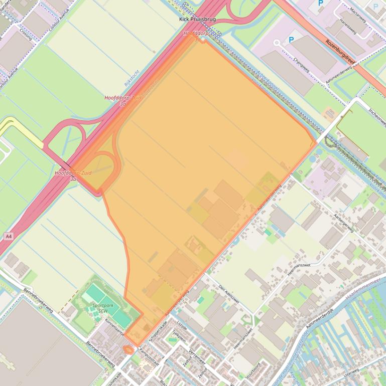 Kaart van postcodegebied 1435EK.