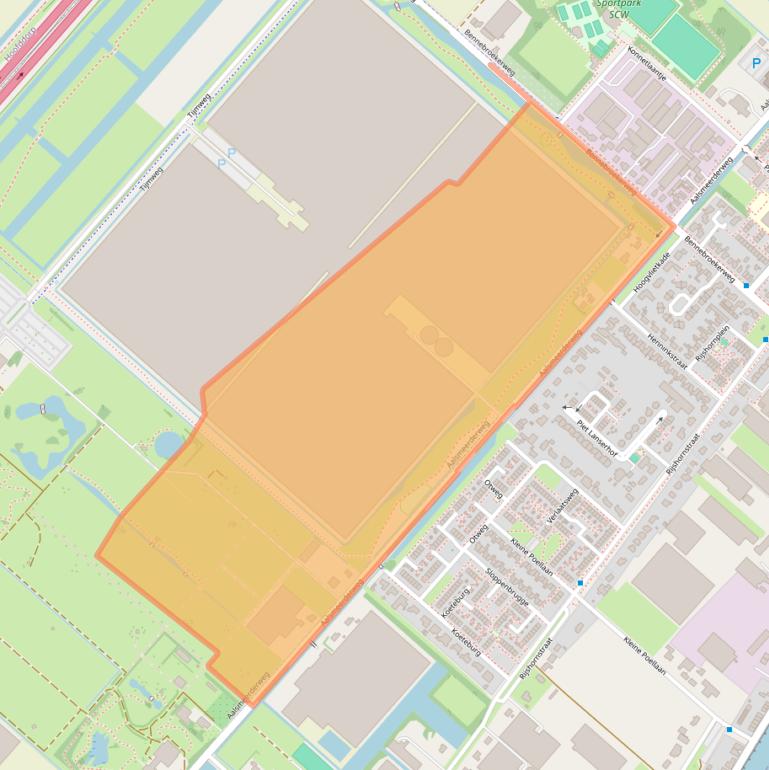 Kaart van postcodegebied 1435EN.