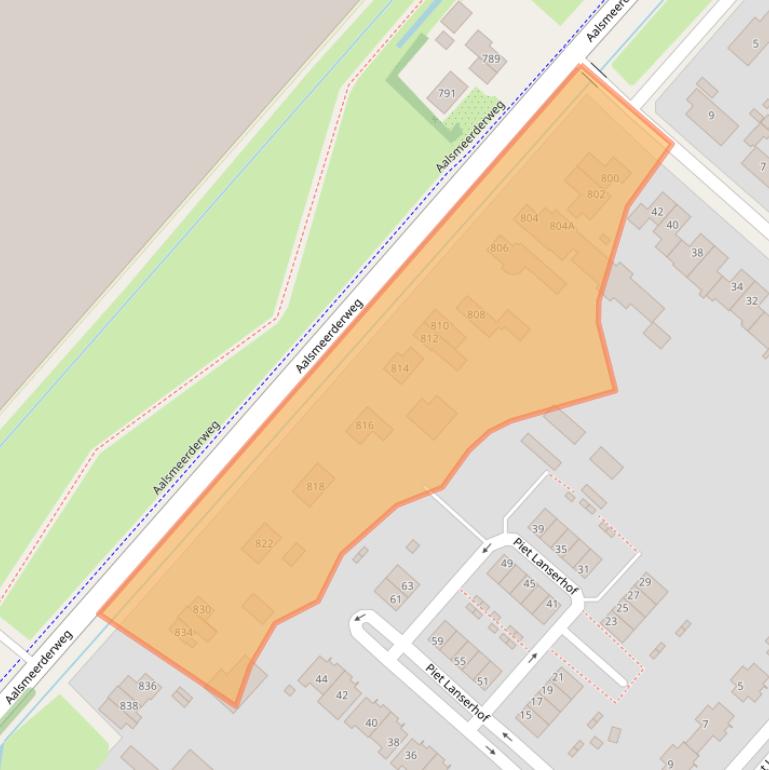 Kaart van postcodegebied 1435ET.