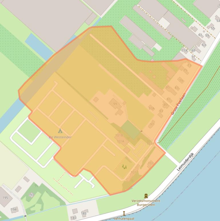 Kaart van postcodegebied 1435GE.