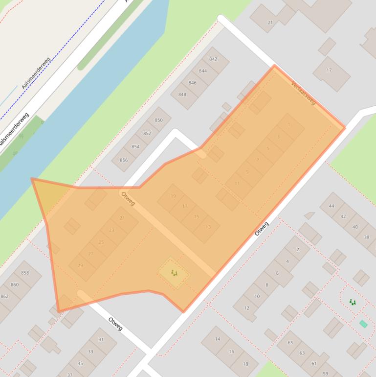 Kaart van postcodegebied 1435GR.