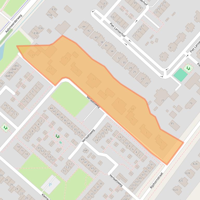 Kaart van postcodegebied 1435GV.