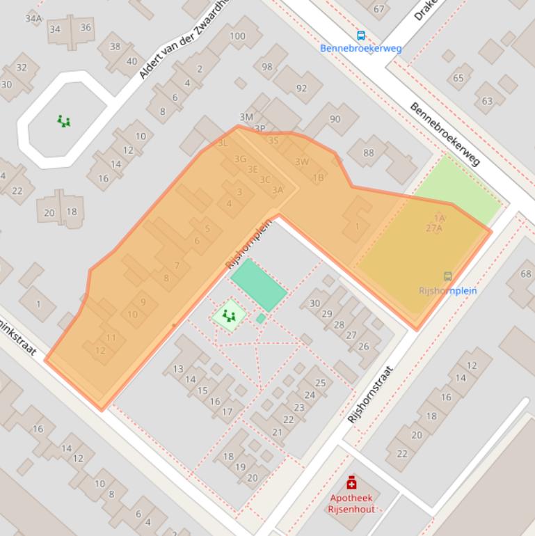 Kaart van postcodegebied 1435HB.