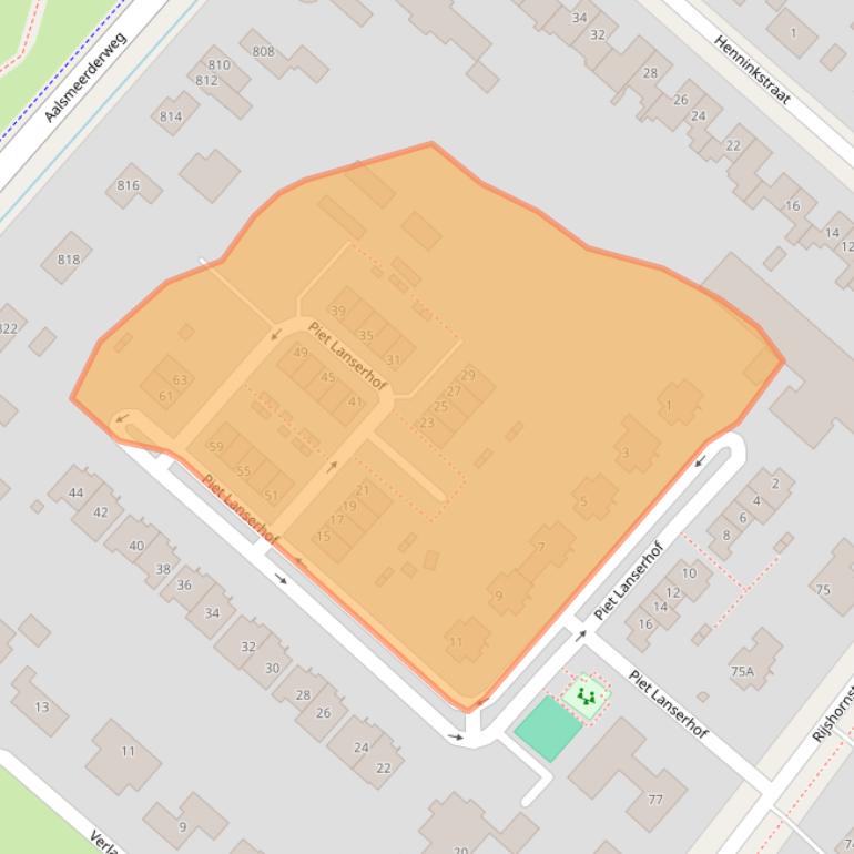 Kaart van postcodegebied 1435HR.