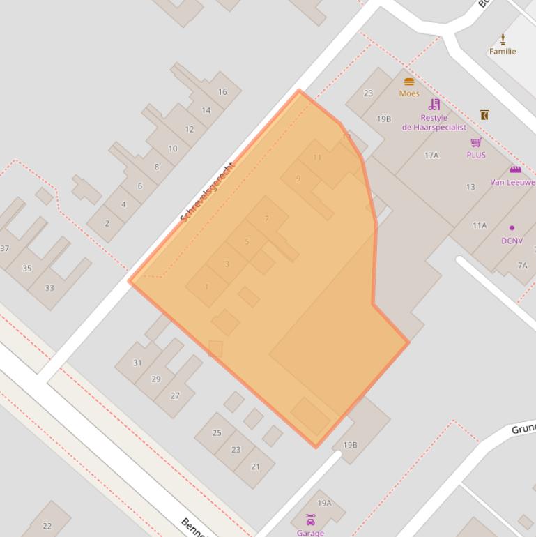 Kaart van postcodegebied 1435KJ.