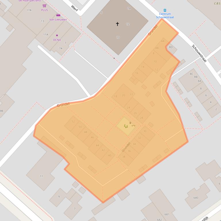 Kaart van postcodegebied 1435KM.