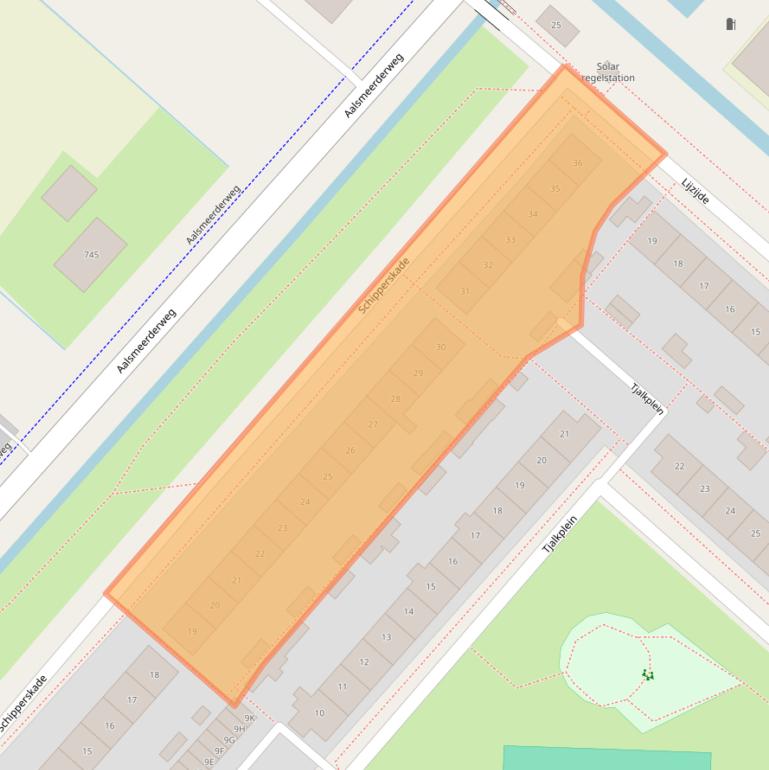 Kaart van postcodegebied 1435NJ.