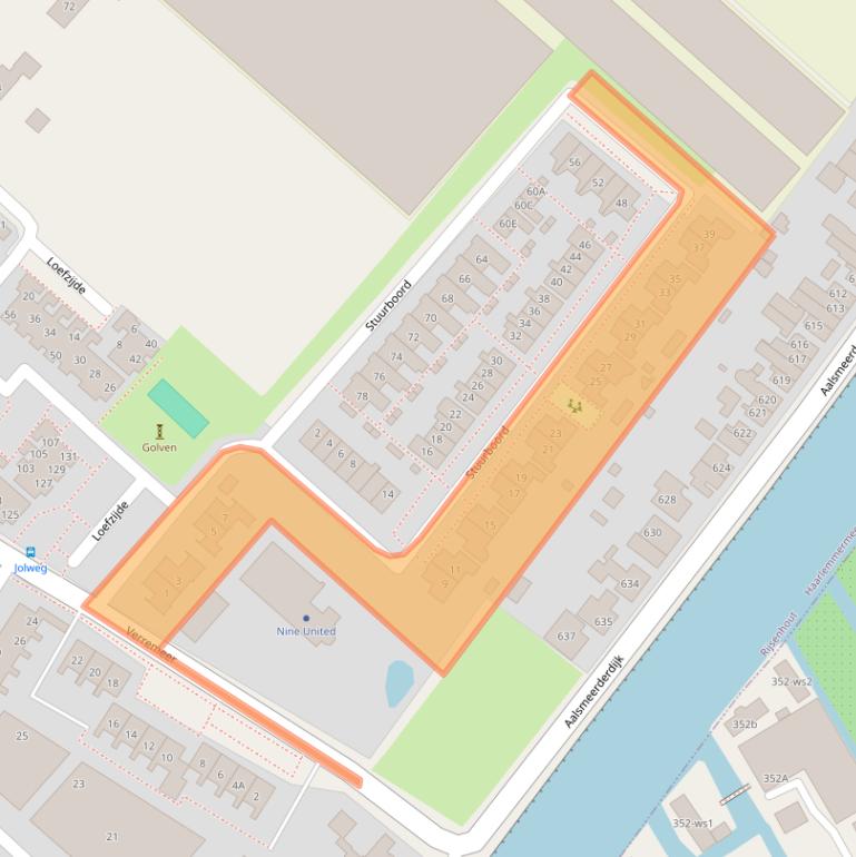 Kaart van postcodegebied 1435PA.