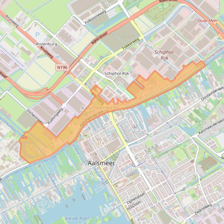 Kaart van postcodegebied 1436.