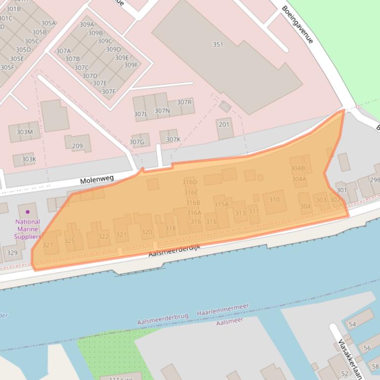 Kaart van postcodegebied 1436BE.