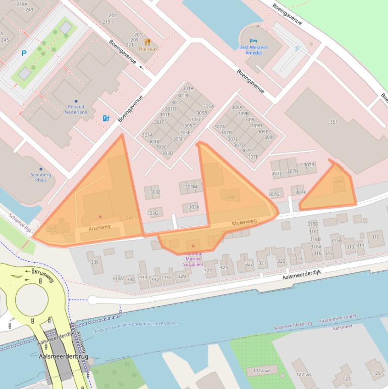 Kaart van postcodegebied 1436BV.