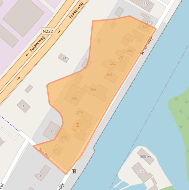 Kaart van postcodegebied 1438AE.