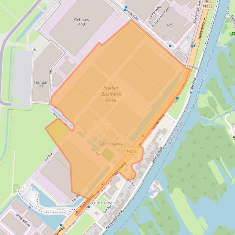 Kaart van postcodegebied 1438AG.