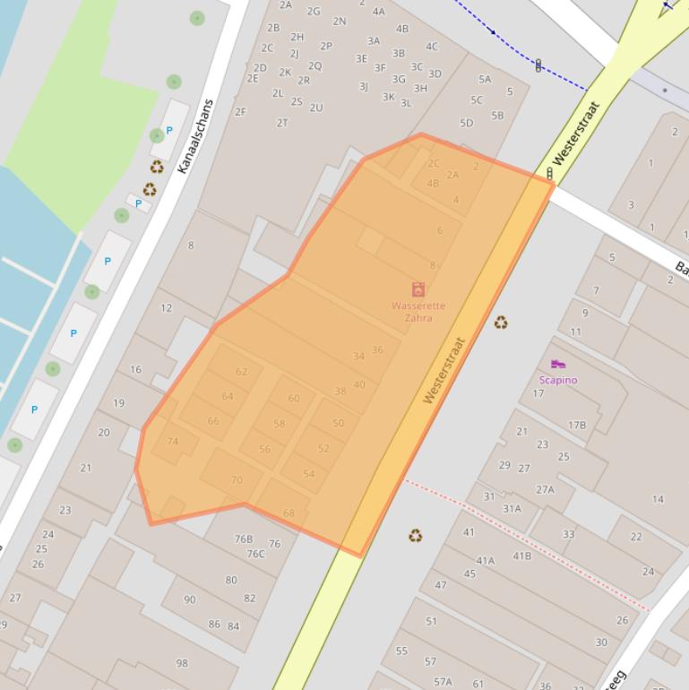 Kaart van postcodegebied 1441AS.