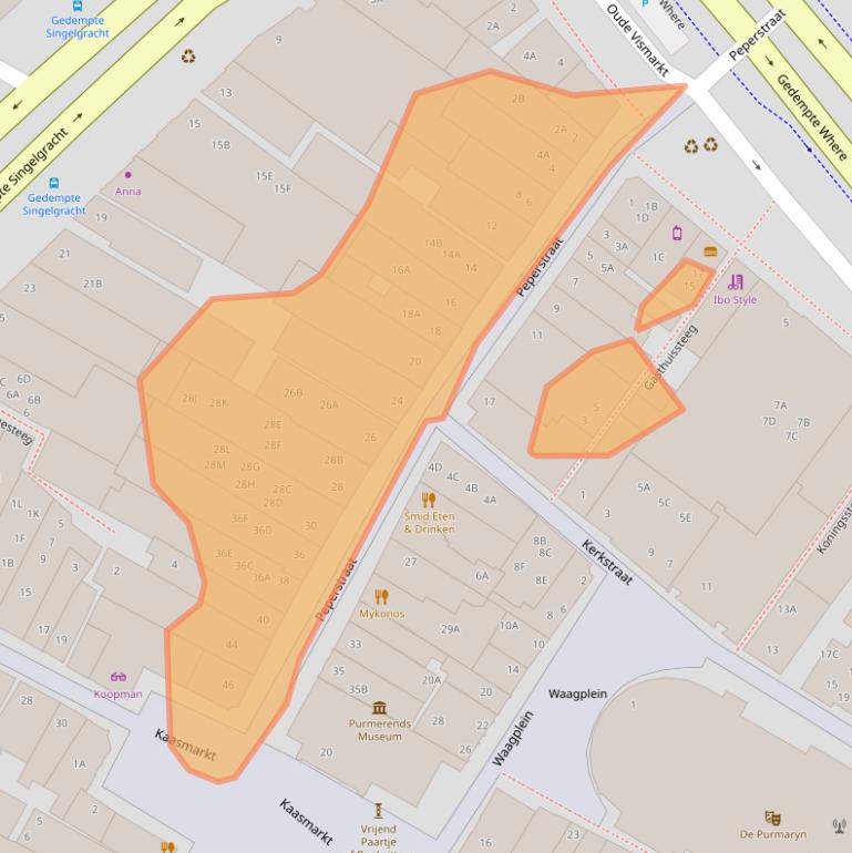 Kaart van postcodegebied 1441BJ.