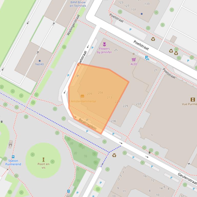 Kaart van postcodegebied 1441BW.