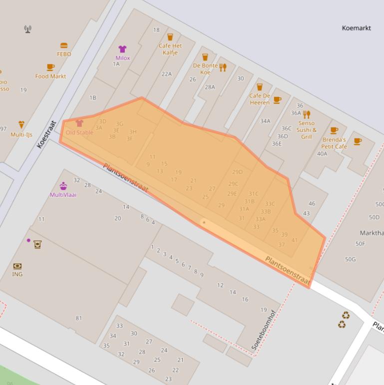 Kaart van postcodegebied 1441CW.