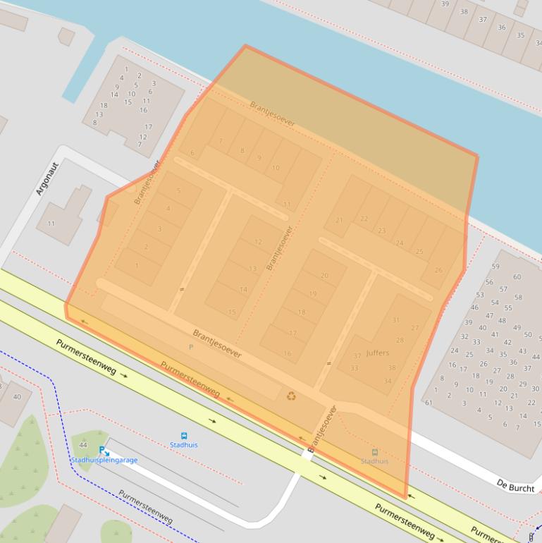 Kaart van postcodegebied 1441DW.