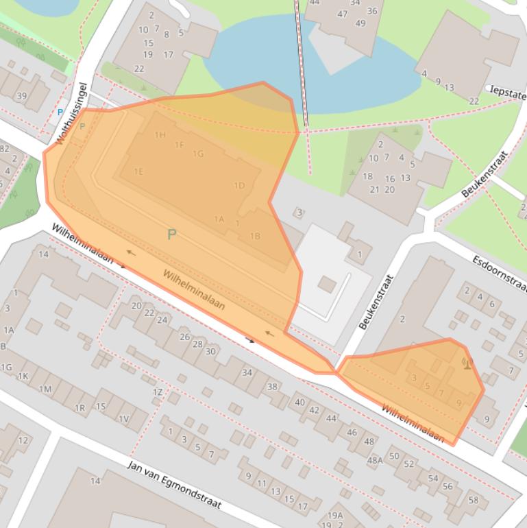 Kaart van postcodegebied 1441EK.