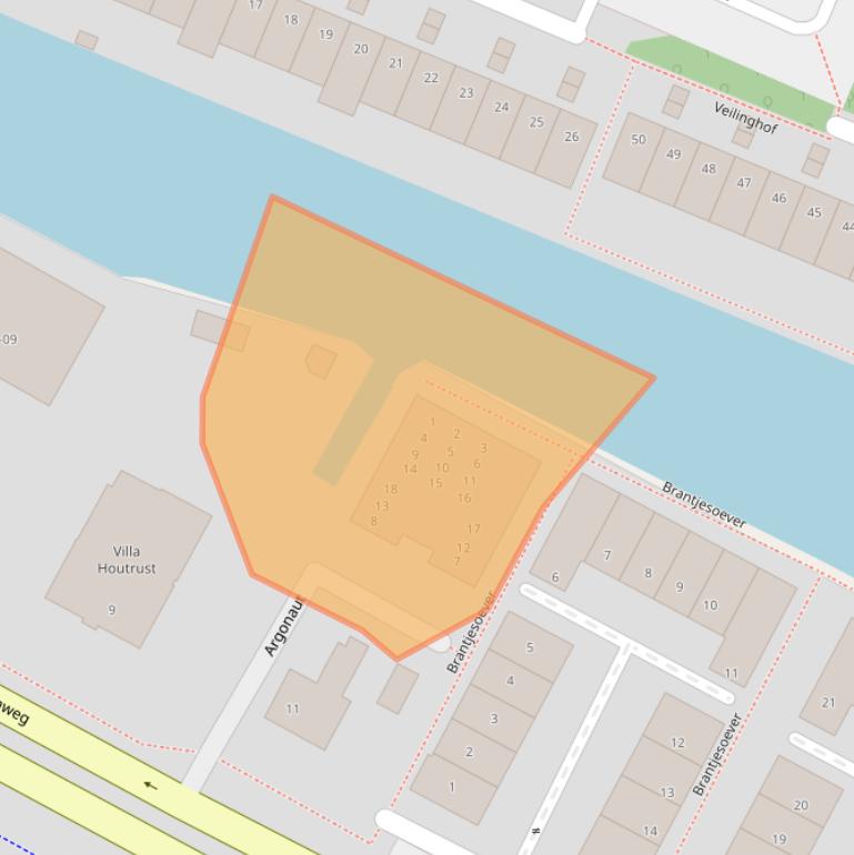 Kaart van postcodegebied 1441EZ.