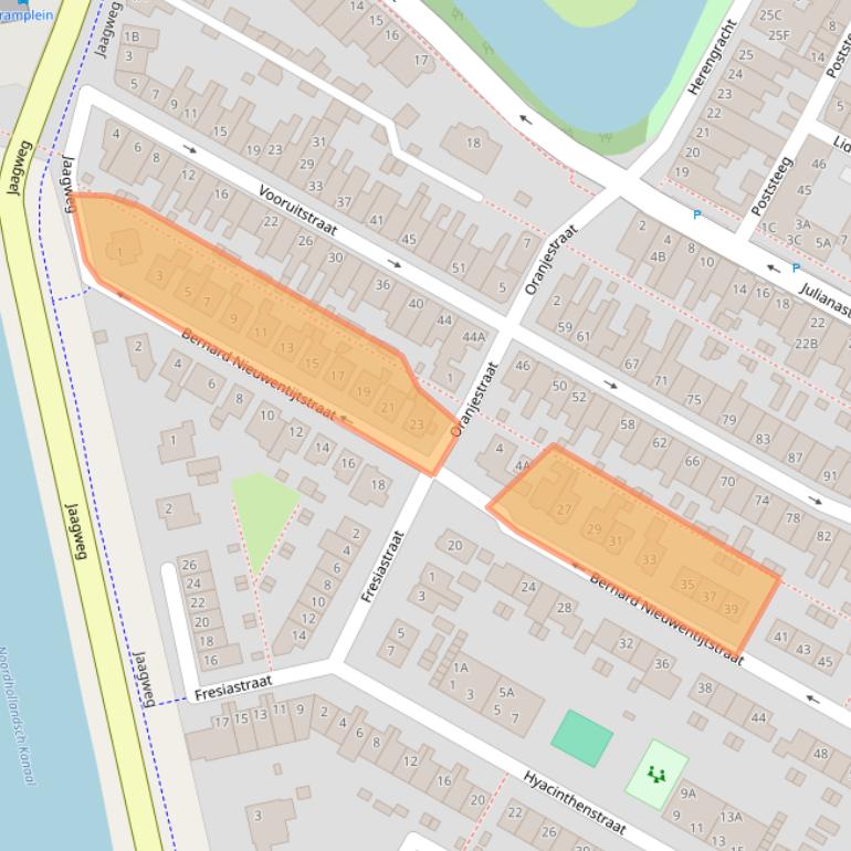 Kaart van postcodegebied 1441GA.