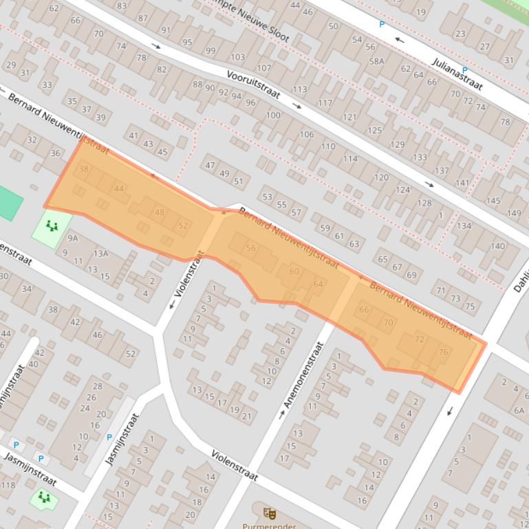 Kaart van postcodegebied 1441GD.