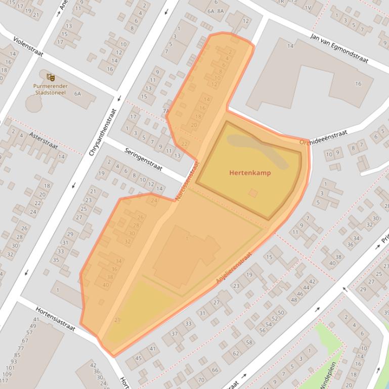 Kaart van postcodegebied 1441HN.