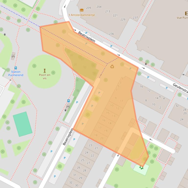 Kaart van postcodegebied 1441JE.