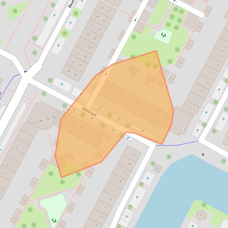 Kaart van postcodegebied 1441JH.