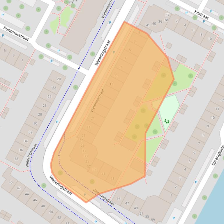 Kaart van postcodegebied 1441JS.