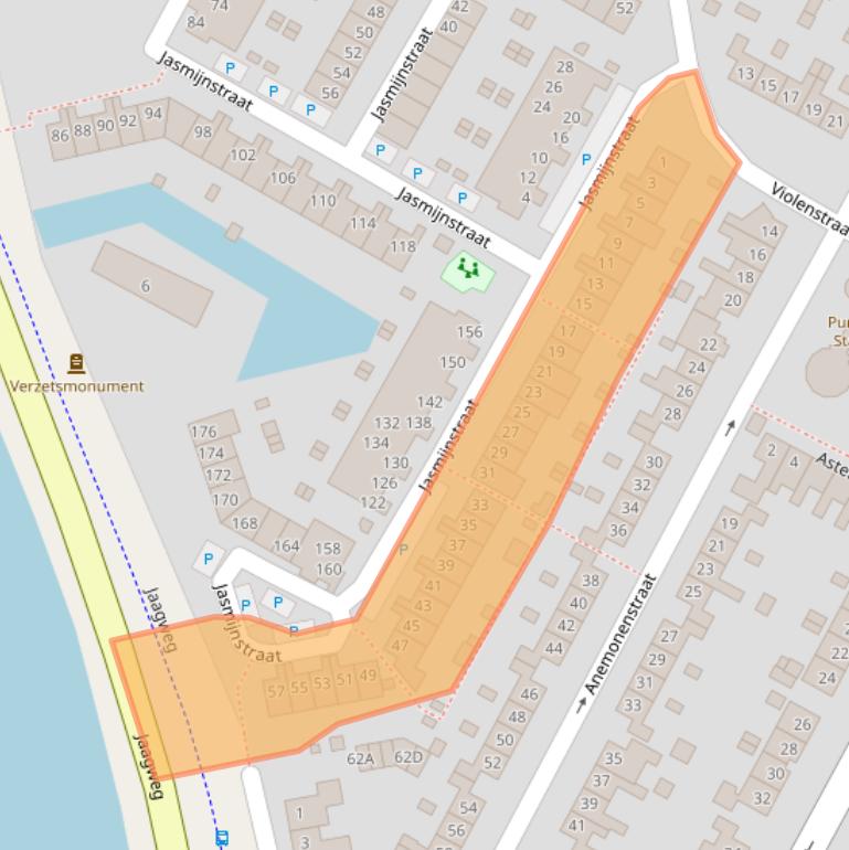 Kaart van postcodegebied 1441JW.