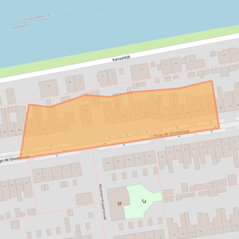 Kaart van postcodegebied 1441KM.
