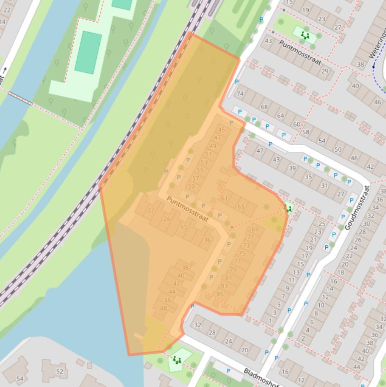 Kaart van postcodegebied 1441LJ.