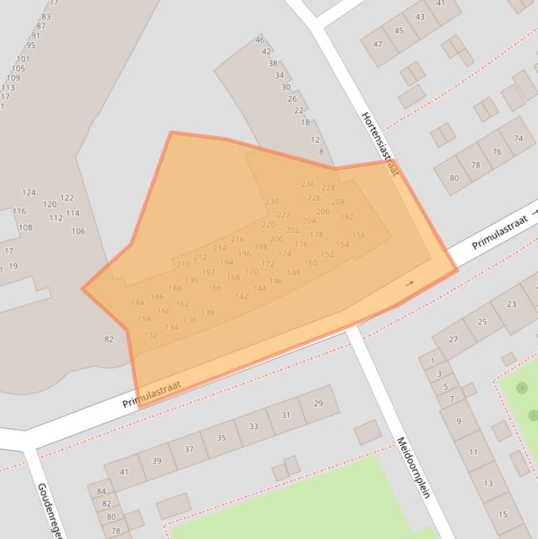 Kaart van postcodegebied 1441MB.