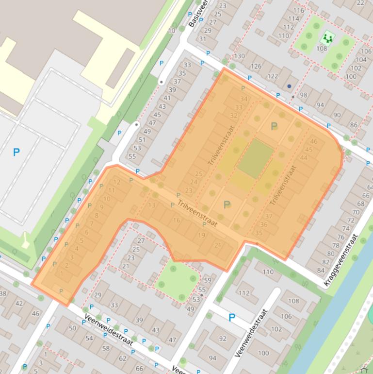 Kaart van postcodegebied 1441MJ.