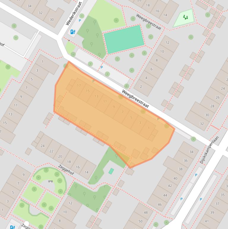 Kaart van postcodegebied 1441NJ.