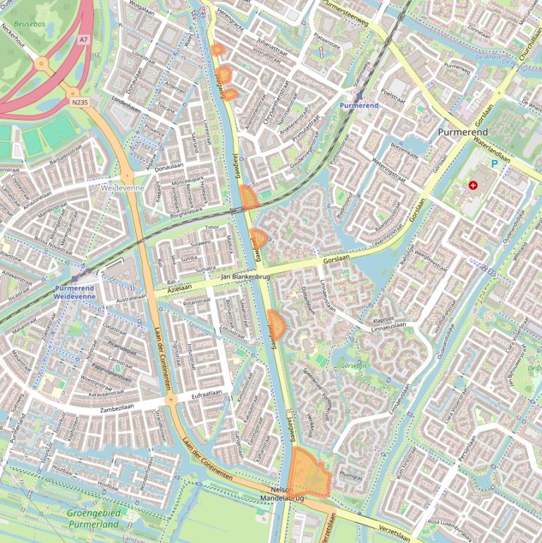 Kaart van postcodegebied 1441PA.