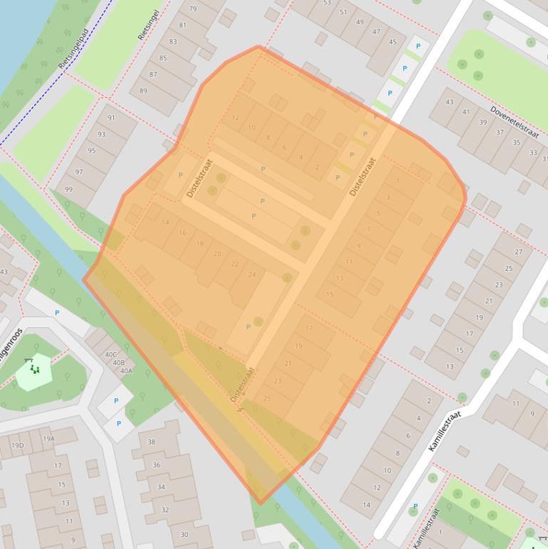 Kaart van postcodegebied 1441PV.